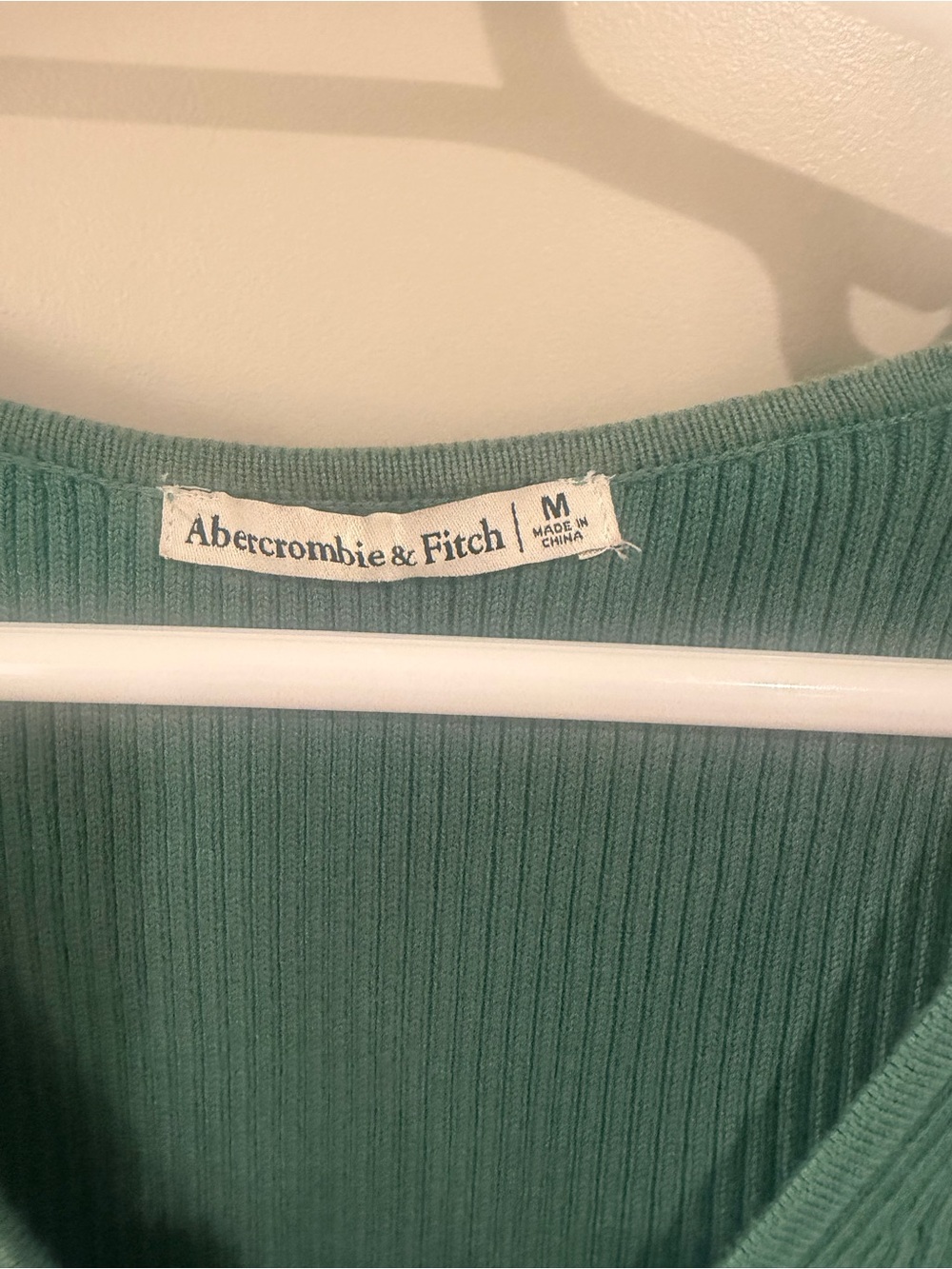 Abercrombie & Fitch Teal Ribbed Tie-Front Tank - Picture 2 of 2
